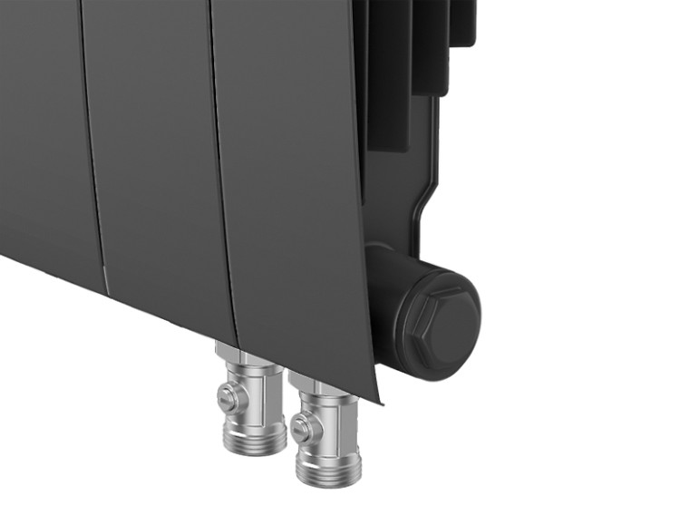 Биметаллический секционный радиатор отопления Royal Thermo Biliner 350 / V Noir Sable / 8 секций