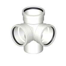 Крестовина POLOPLAST POLO-KAL 3S угловая PKSDA DN110/110/110 87,5 гр.