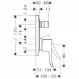 Встраиваемый смеситель Hansgrohe Metris 31493000