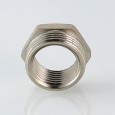 Футорка VALTEC 2 х 1 1/2 внутренняя-наружная резьба, никелированная латунь