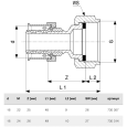 Переход на резьбовые соединения Viega SmartPress 16 x M24, модель 6783