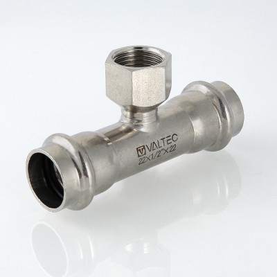 Тройник VALTEC с вн.р. нерж. сталь 35х1/2