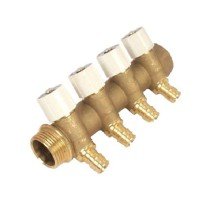 Коллектор Uponor Q E КОЛЛЕКТОР SH 1 НР/ВР С ВЕНТИЛЯМИ, 3X16 Ц/Ц38ММ