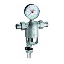 Фильтр для воды FAR 100мкм, с с магнитом , с манометром, Max: 95 C, 25 бар, 3/4 НР