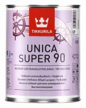 Лак Tikkurila UNICA SUPER 90 алкидно уретановый универсальный износостойкий, высокоглянцевый (2,7л)