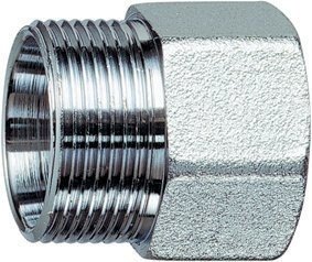 Переходник FAR 1 - M 24x19 внутренняя-наружная резьба, никелированная латунь