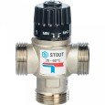 Клапан смесительный Stout термостатический для ситем отопления и ГВС 1 НР 35-60С KV 2,5 м3/ч, SVM-0020-256025