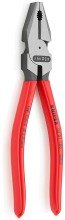 Плоскогубцы KNIPEX комб. особ. мощн., рез: провол. твёрд. d 2.5 мм, роял. струна d 2 мм, кабель d 11.5 мм, L-180 мм, чёрн., 1К ручки