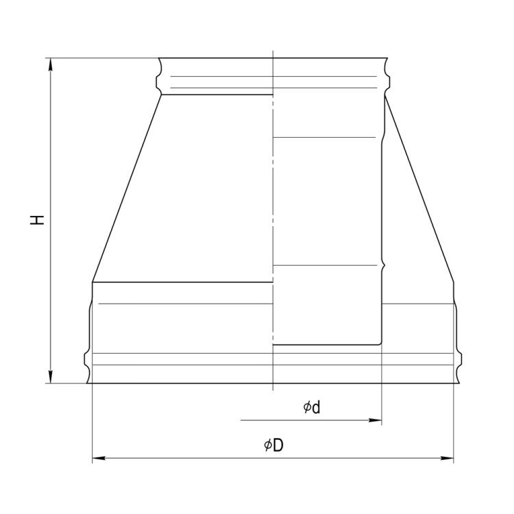 Конус FERRUM (430/0,5 мм) Ф80х160