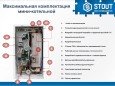 Электрический котёл отопления одноконтурный настенный Stout 21кВт