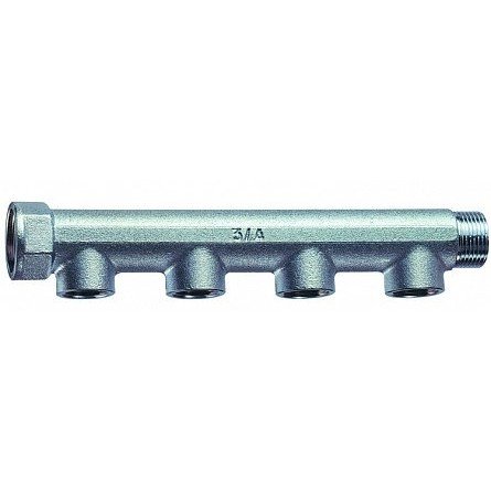 Коллектор FAR 1 (ВР-НР) с 4 отводами 1/2 ВР (межосевое 50 мм)